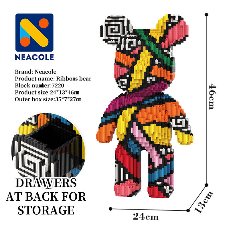 ribbons bear Bear Building Block, Neacole building block bear